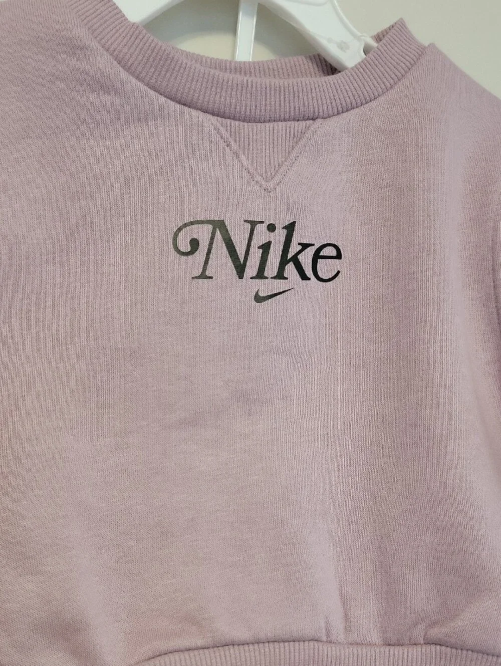 Nike Girls Lilac Crewneck Sweatshirt & Flare Pant Set NWT Sz 18m